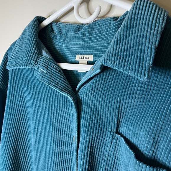 L.L. Bean Teal Corduroy Shirt (XL) - Picture 2 of 5